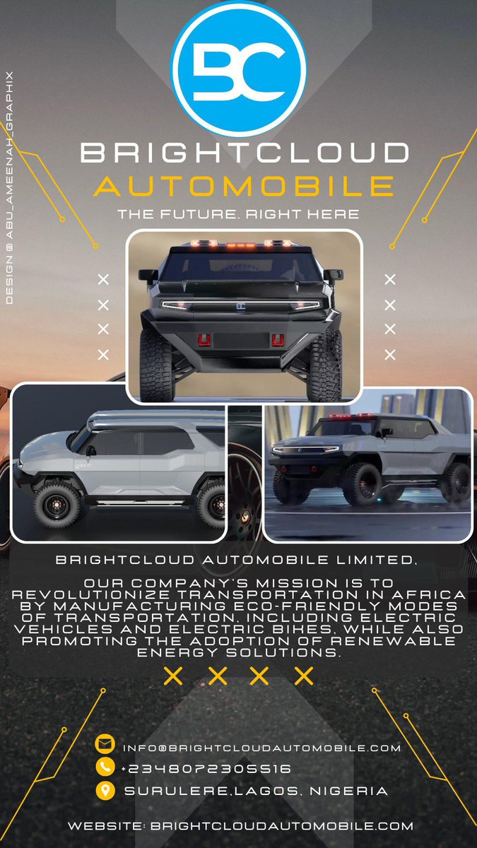 muhammedalli1's tweet photo. It is our collective responsibility to protect our environment &amp; make the world a better place. 
In our own capacity @brightcloudautomobile,we are working on innovative solutions to revolutionize #transportation in Africa and Middle East by manufacturing clean energy means of... https://t.co/58mQoQjwLn