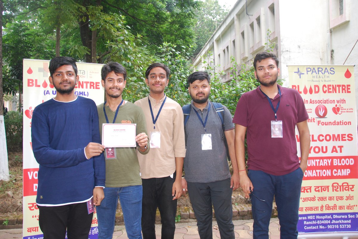 FShonit's tweet photo. #MegaBloodDonationCamp was organized by the #NSS at #bitmesra campus in association with Seva Sadan Blood Centre , powered by @FShonit on 4th Nov.2023.

Out of 107 registered numbers,  78 donations were done at the campus.

#DonateBloodSaveLife
#bitmesra
#Beaprouddonor https://t.co/g8ZQXEF1wV