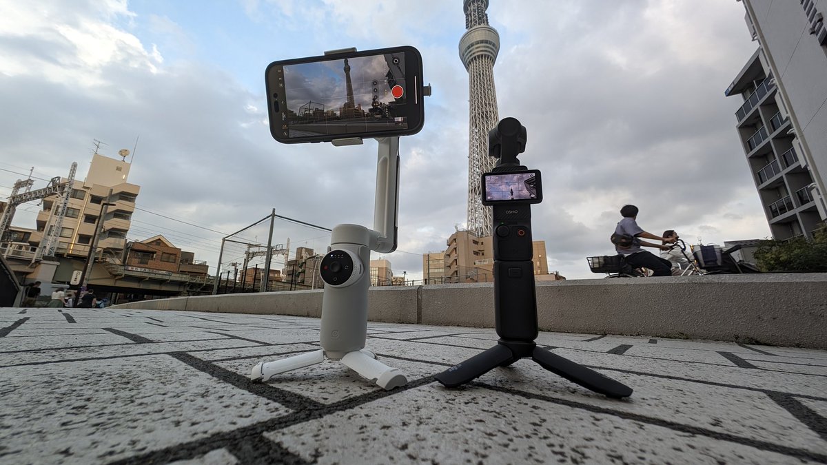papa_hitorigoto's tweet image. 比較してる
#DJIOsmoPocket3
#iPhone15ProMax &amp;amp; #Insta360Flow