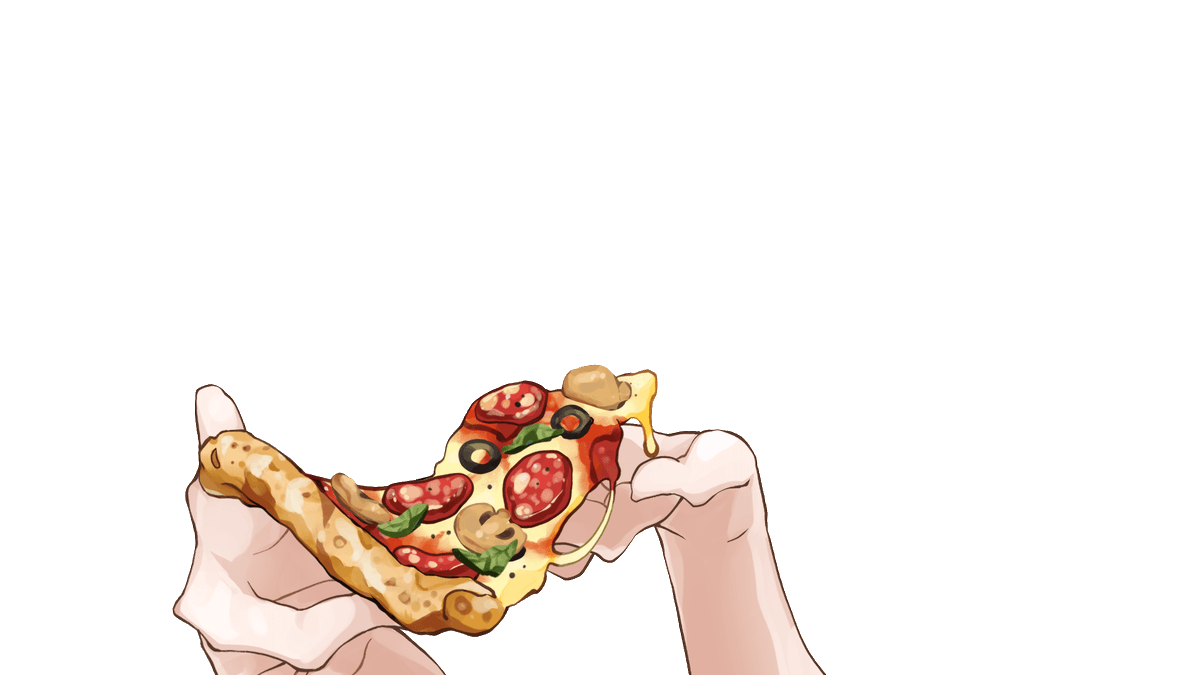 pizza pizza slice holding food holding food holding pizza white background  illustration images
