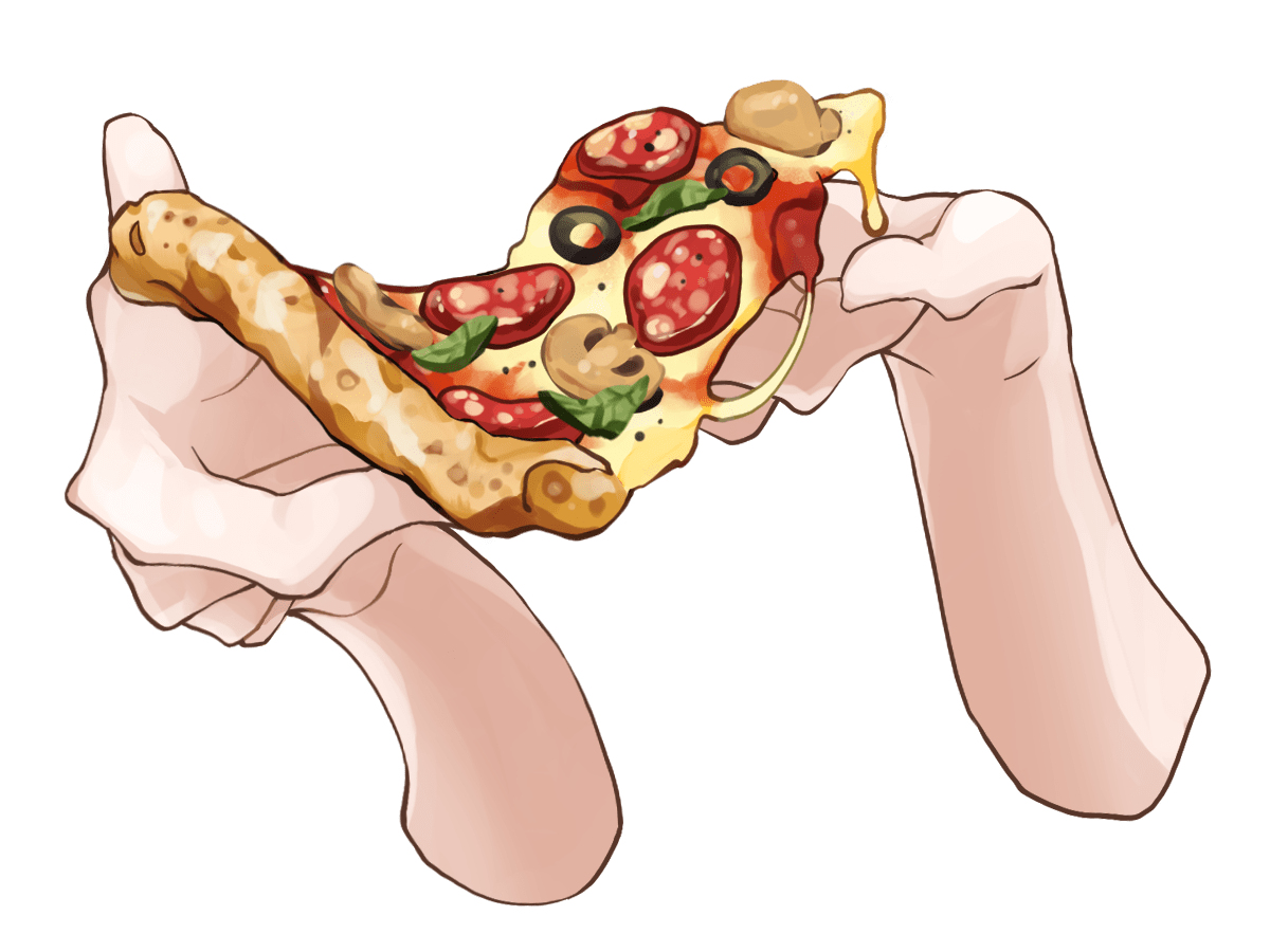 pizza pizza slice holding food holding food holding pizza white background  illustration images