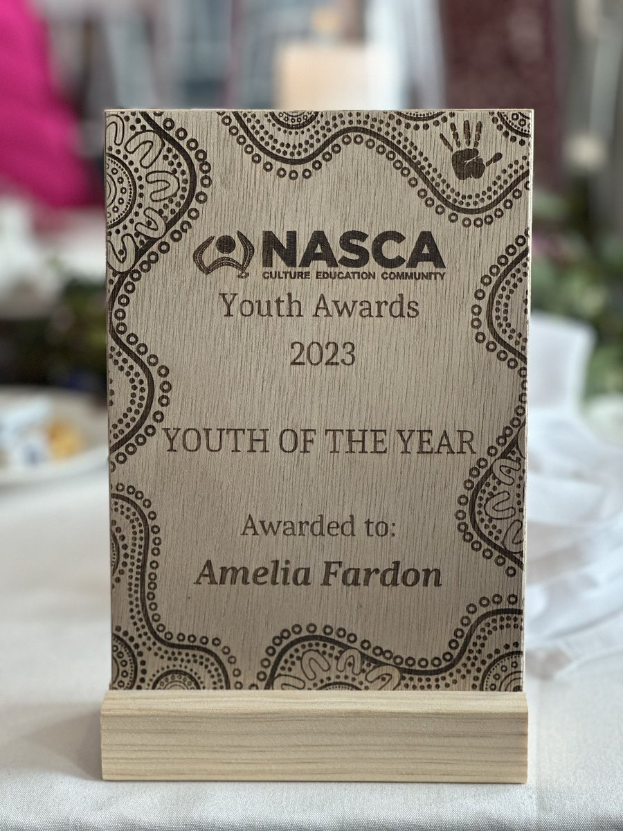 Extremely proud of Amelia receiving Youth of the Year at the NASCA awards in Darling Harbour today.