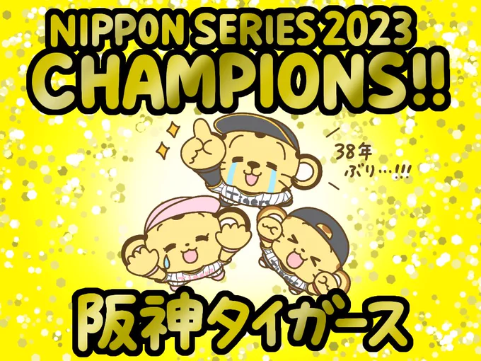 🏆️阪神タイガース🏆️
38年ぶりの日本一!おめでとうございます!!!🎊㊗️🎉 