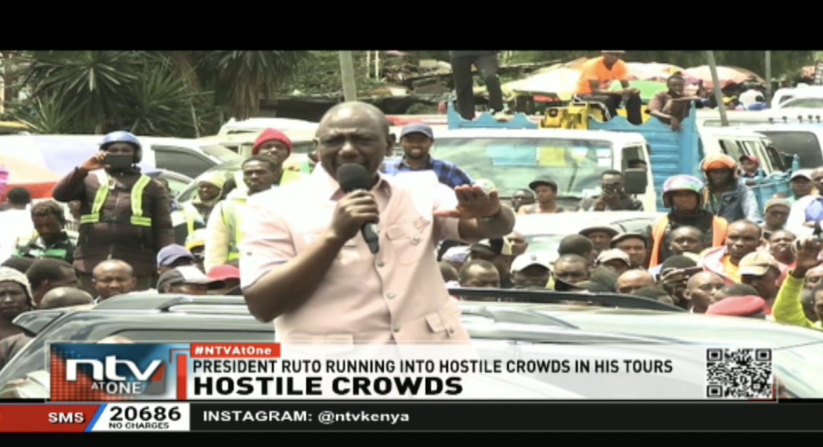 President Ruto starts facing hostile crowds as he tours the country

bit.ly/3Mu6dSN