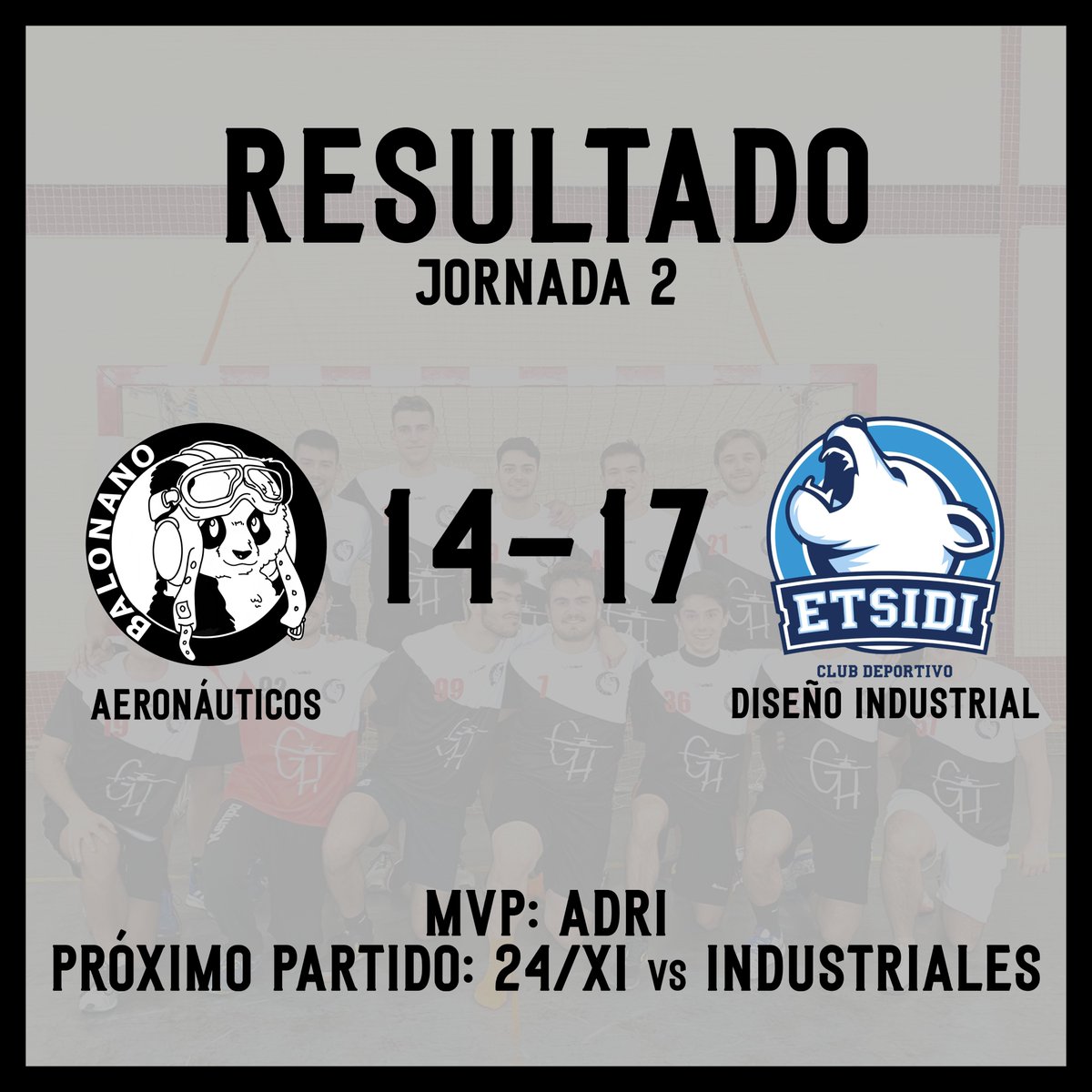 Derrota el viernes en un partido de muy pocos goles contra los actuales campeones de liga 🙁❌

El MVP fue nuestro portero Adri, que fue un seguro bajo los tres palos. A finales de mes, oportunidad para desquitarse!!