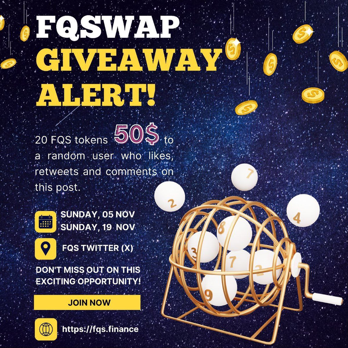 fqswap's tweet photo. 20 FQS tokens ($50) to a random user who likes, retweets and comments on this post.
We have decided to giveaway 20 tokens every other day for 2 weeks to invite more community members to our family! Join us in our journey to the moon!
.... https://t.co/4aM9585Erw