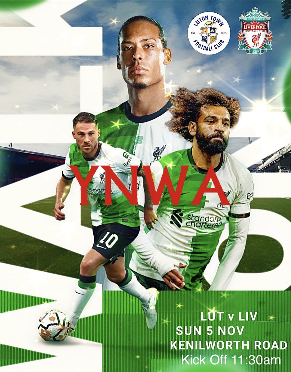 🟢 MATCHDAY ⚪

We're back in Premier League action, as we head to Kenilworth Road to take on Luton Town 👊… 11:30am Kickoff @ Maloney’s