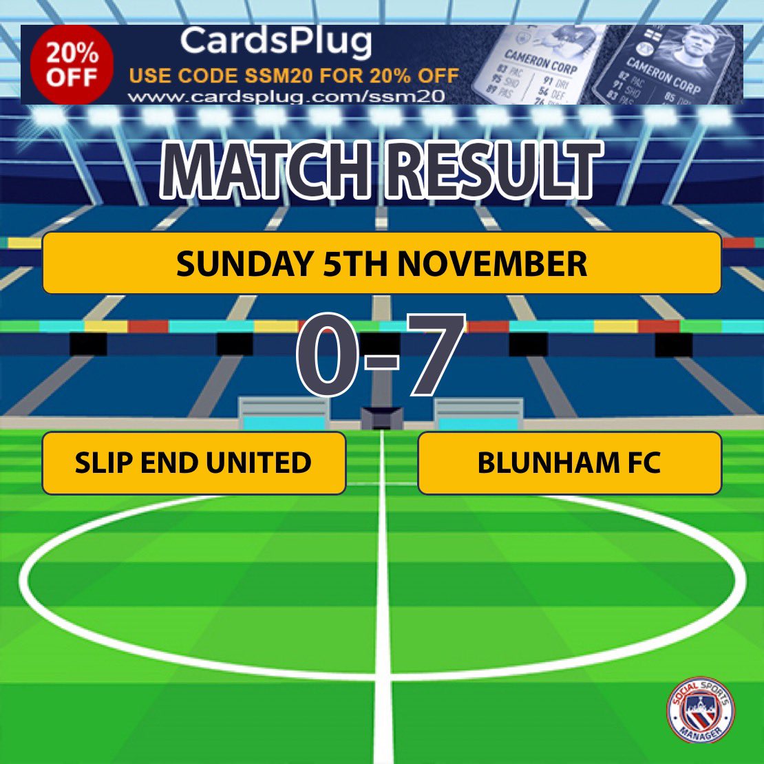 Slip End social club fc tweet media