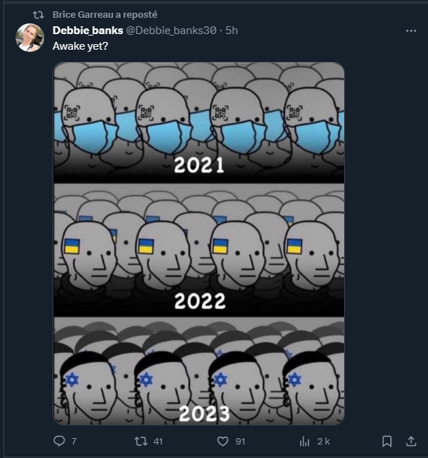 ElphynT's tweet photo. Je pense que ça se passe de commentaire, tout y est : prétexte "écologique", "journaliste", partage des discours complotistes et terroristes.

C'est un bingo sans faute. https://t.co/SS3kyrZWm0
