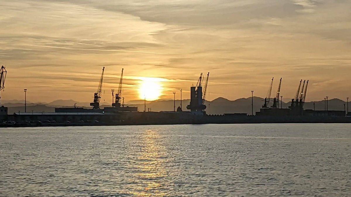 From a recent trip to Durrës in Albania. #Sundaysunsets @sl2016_sl @FitLifeTravel @leisurelambie @LiveaMemory #Sunrise at the port of Durrës taken from the Ventus Harbor Hotel.