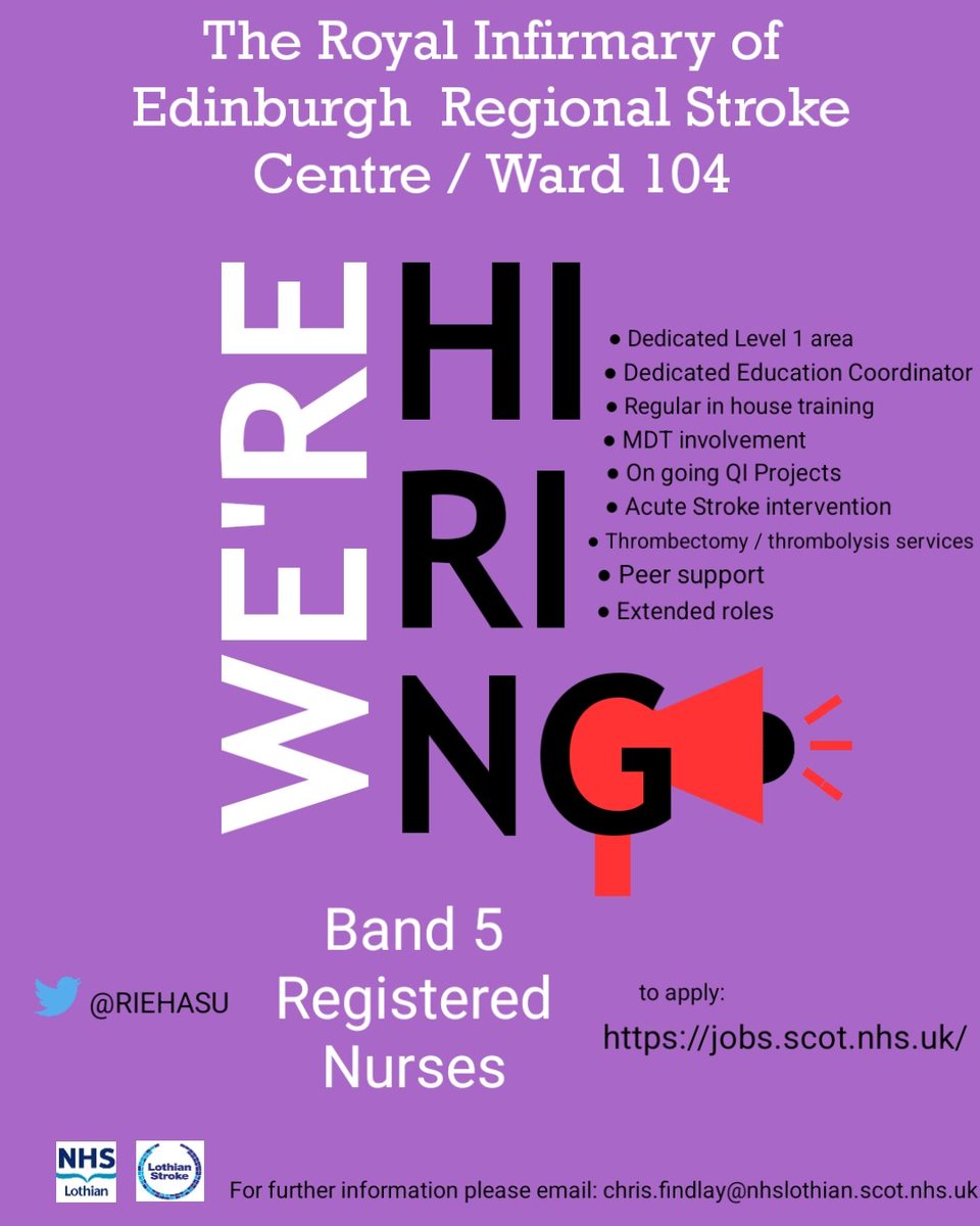 We are looking to expand our Band 5 team! Look what we can offer you below!! Get in touch for more information. @NatalieMyron @Z1Nurse @TElderGracie1 @CNMChris1975 @PeterJa86236502 @jenwatters74 @gillian_mcauley @almac1405 #thinkfast