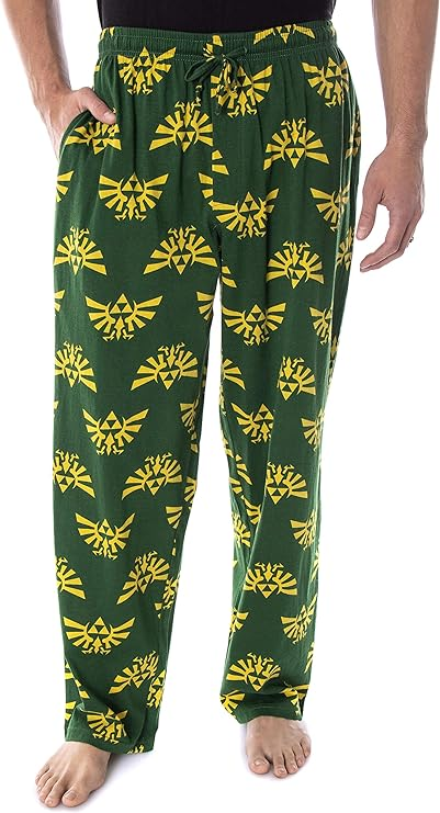 Men's The Legend of Zelda Hyrule Crest Soft Touch Cotton Pajama Pants is available on Amazon amzn.to/40mHVQx