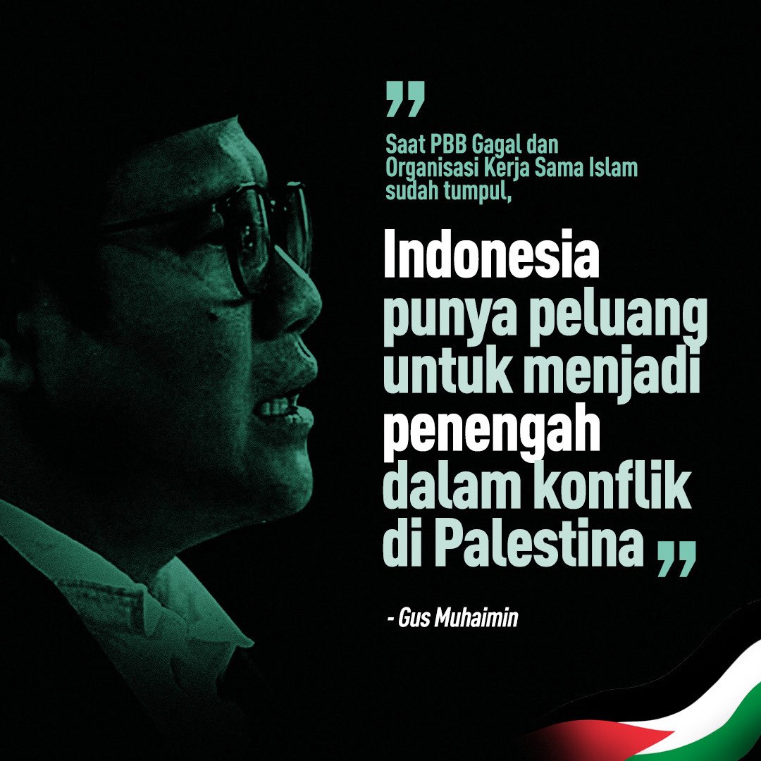 Kita harus upayakan lebih konkret, diplomasi yang pro-aktif. Kita harus minta bicara dengan pihak-pihak yang bertikai untuk menghentikan kekerasan demi kemanusiaan dan perdamaian. Nah untuk itu, diplomasi negara diperlukan <a href="/cakimiNOW/">A Muhaimin Iskandar</a> 🍉🍉

#AMINforFreePalestine #AniesMuhaimin2024