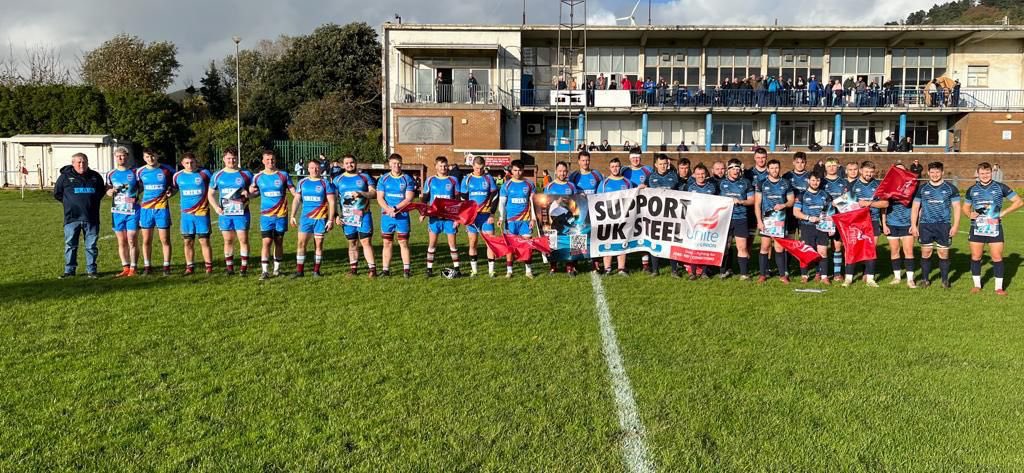 Steel communities stand together to fight for the future of their towns and their steelworks. 💪🏾They back the Workers’ Plan for Steel.

<a href="/TrebanosRugby/">Trebanos Rugby</a> &amp; <a href="/tatarugby/">TATA STEEL RFC</a> 🏉#SupportUKSteel