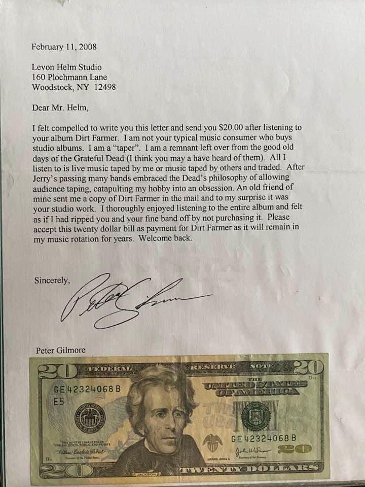 Posted by Levon Helm’s wife 
- read this!