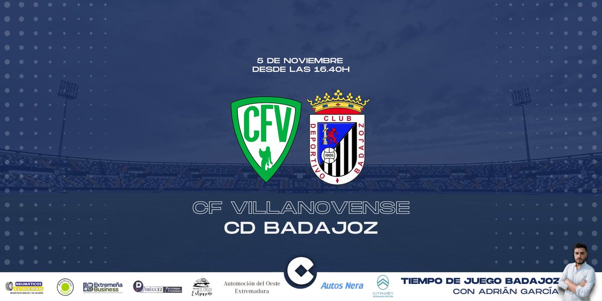 cope_badajoz's tweet photo. 📣 Pues claro...¡hoy también estamos! 

A partir de las 16.40h, te contamos desde el Municipal Villanovense el @cfvillanovense - @CDBadajoz.

🎧 1269OM, web y app.

🎙️ @Garcia_Duran_ 
🗣️ @CDBadajozStats 
🎓 @antolopez1928 
🖊️ @andreasanchv 

#ElBadajozenCOPE | 🎤🔵 https://t.co/mTwyCw4DvG
