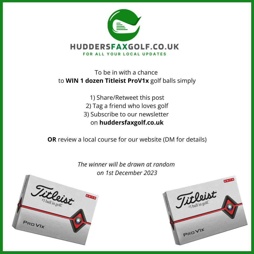 🎁 COMPETITION TIME 🎁 

You’ve gotta be in it to win it….

Check out below what you need to do and help us spread the news that huddersfaxgolf is now LIVE!

We look forward to promoting local golf in 2024 🙌🏽🙌🏽🙌🏽

Check out huddersfaxgolf.co.uk

#huddersfaxgolf #golf
