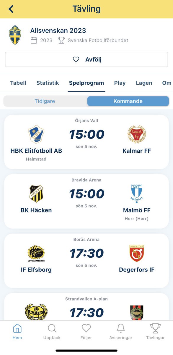 Idag äntligen match igen! Mot … 🥁…HBK Elitfotboll AB 😯enligt <a href="/svenskfotboll/">Svensk Fotboll</a>-appen Min fotboll 🤔.