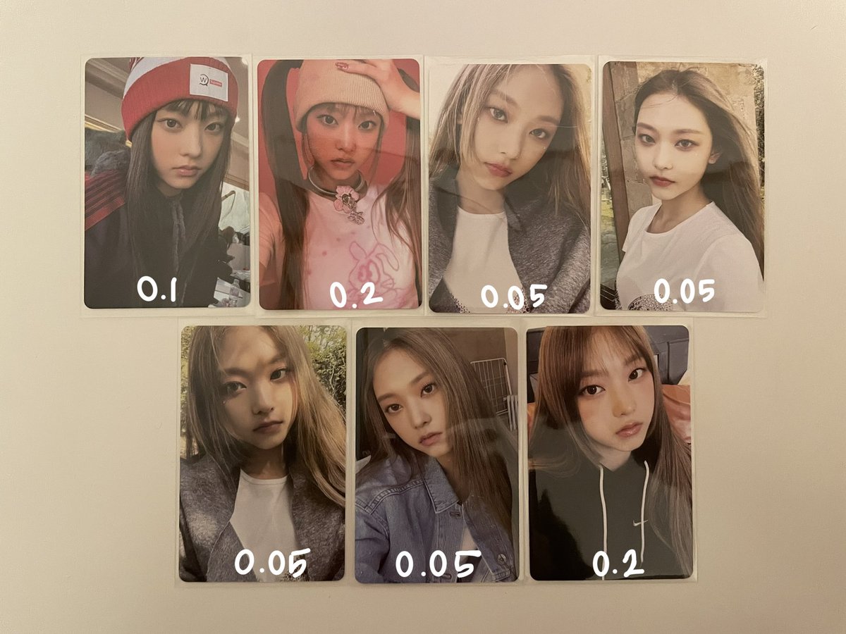 hzkwo's tweet photo. 뉴진스 포카 포토카드 양도 판매

사진 인증 ⭕️ ENG ⭕️

민지 하니 해린 다니엘 혜인 https://t.co/G6y4aanX1r