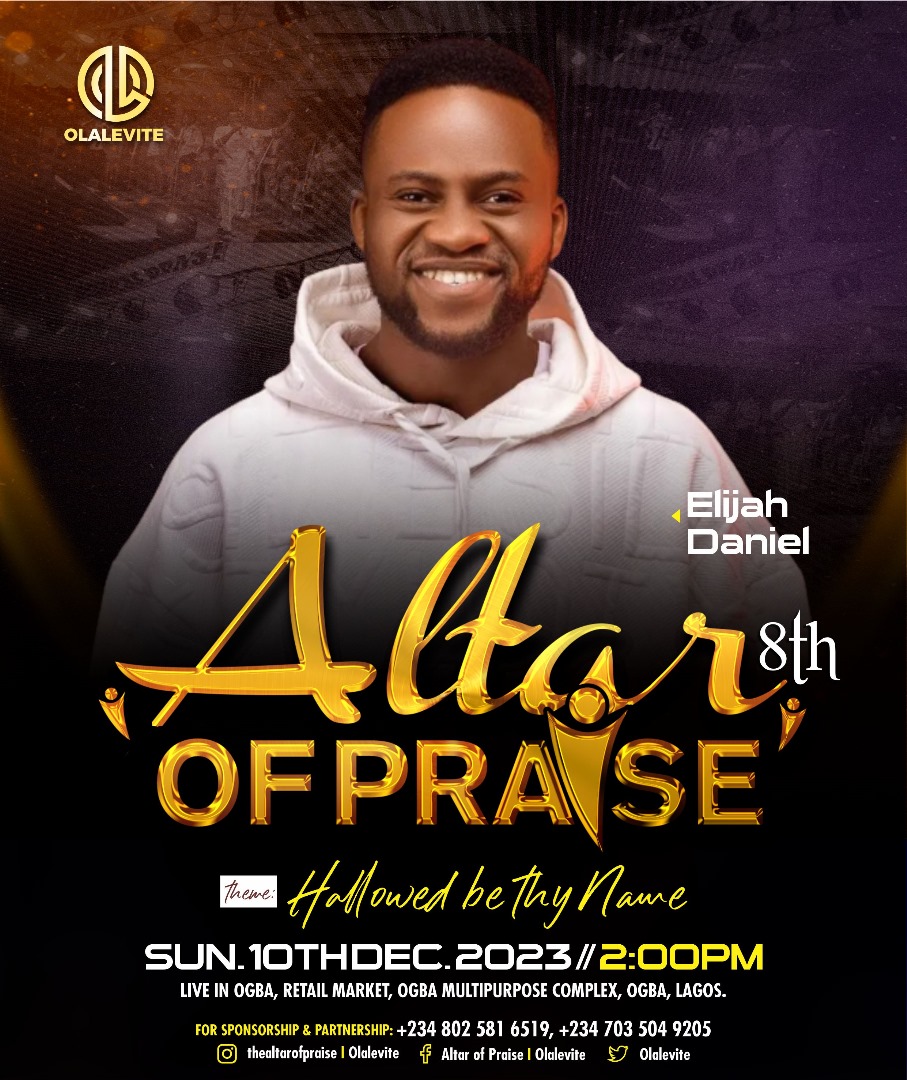 'Join @iamelijahdaniel with his energetic dancing steps for an unforgettable day of worship and praise at the ALTAR OF Praise 8th Edition! 🙌🎶  

I AM AN ALTAR, I OFFER SACRIFICE TO GOD!!.

#olalevit #altarofpraise #HallowedBeThyName #amanaltar #ioffersacrifice #amanaltar