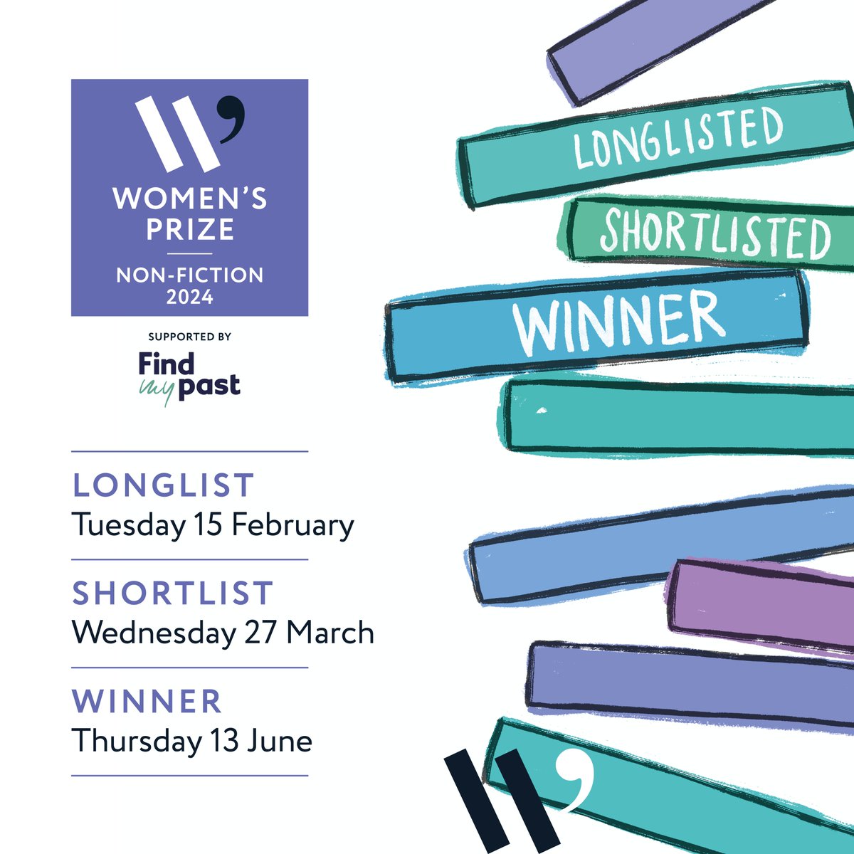 Some dates for your diary 🗓️ Stay up to speed with all announcements for the 2024 Women's Prize for Fiction and Women's Prize for Non-Fiction by signing up to our newsletter: womensprizeforfiction.co.uk/#newsletter