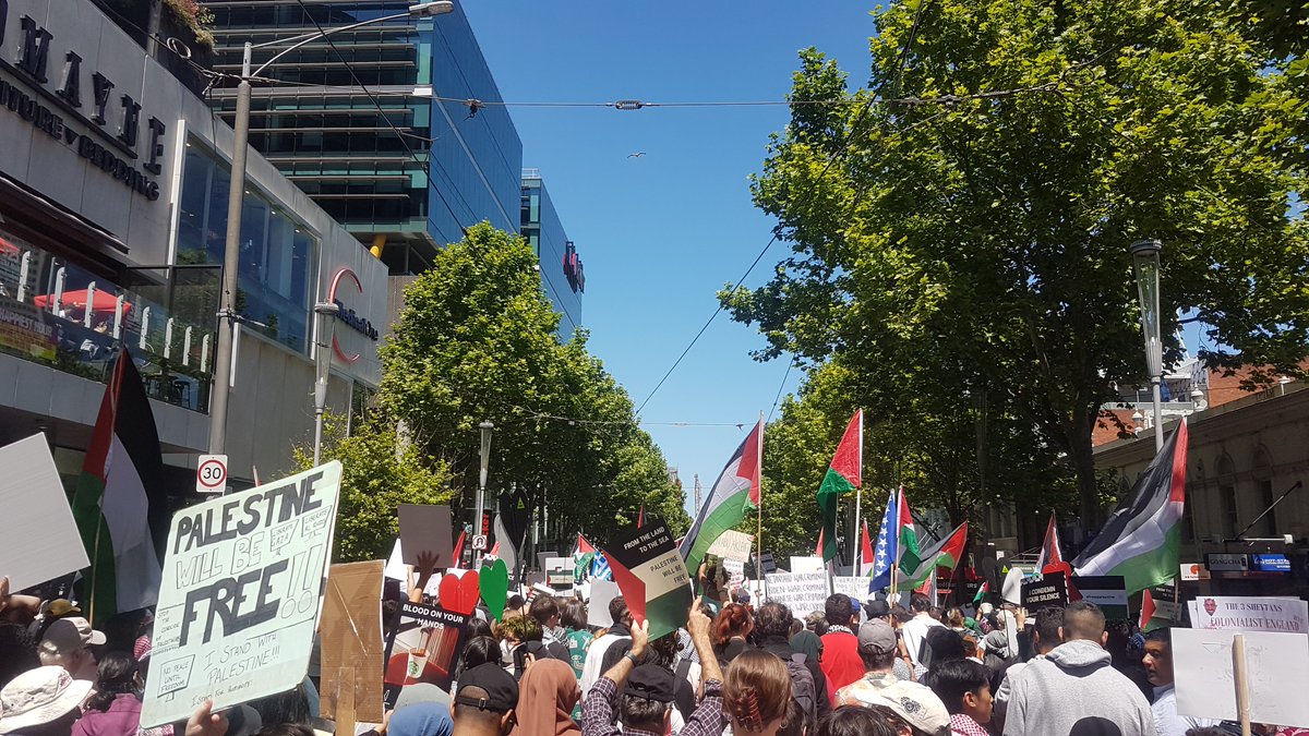 stormformer's tweet photo. Today's Free Palestine protest in Naarm. From the river to the sea Palestine will be free. Always was always will be Aboriginal land. https://t.co/znFIMNCiuQ