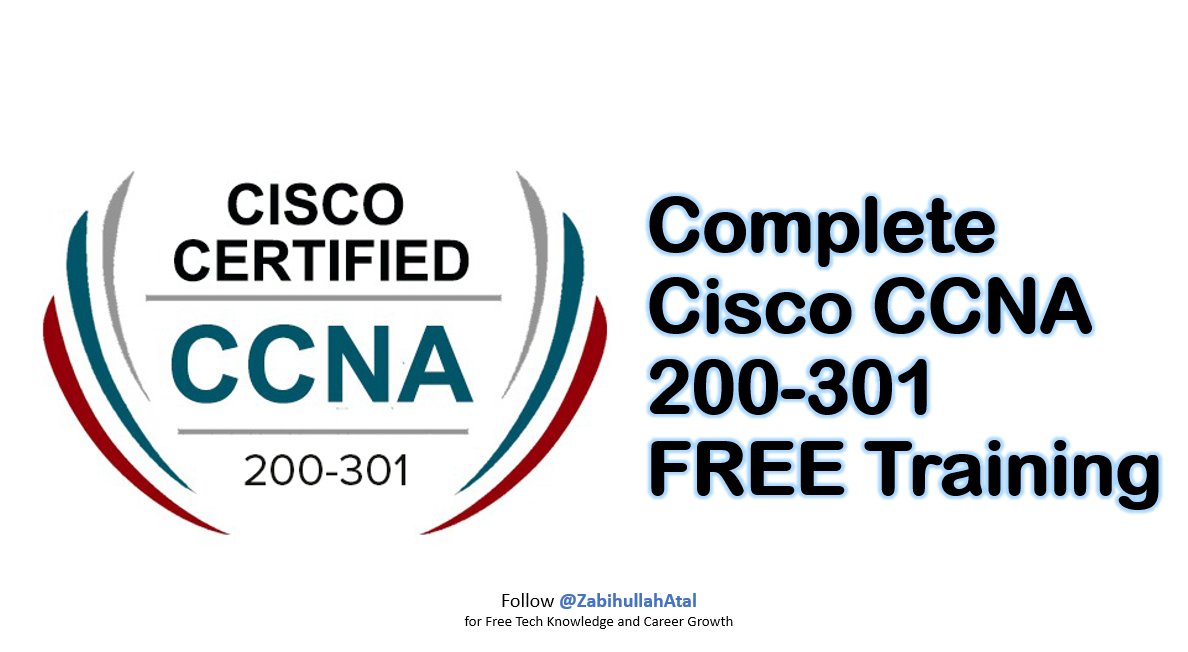 A Complete Cisco CCNA 200-301 FREE Training:

Ready to boost your networking skills? 
A Complete FREE Cisco CCNA 200-301 Training! 

Learn and Start Your Career in Networking.

Take advantage of this opportunity!

Discover the following:
🔵 TCP/IP Model 
🔵 IP Addressing 
🔵