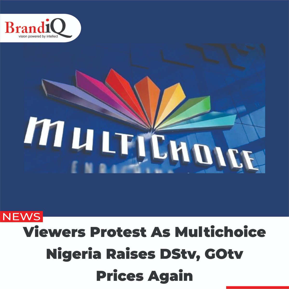 "Multichoice Nigeria's DStv and GOtv Prices Soar: Balancing Quality Content in a Challenging Economy 📺💰🇳🇬"
brandiq.com.ng/viewers-protes…
<a href="/MultiChoiceGRP/">MultiChoice Group</a>