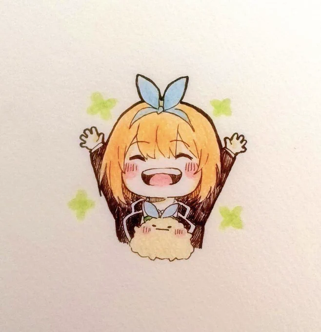 他にもレパートリー増やしたい…四葉のリボン#五等分の花嫁#イラスト 