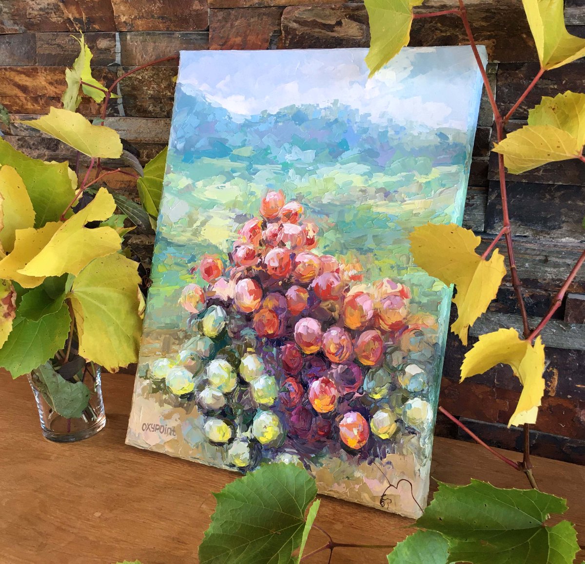 OXYPOINT_ART's tweet photo. "Bunches of grapes"
https://t.co/75oo29aZ6Y
oil on linen
30x40 cm (11.8х15.7 in)
#artist #draw #drawing #contemporaryart  #art #pintura #painting  #oilpaint #oilpainting #impressionism #expressionism  #artwork  #artista #painting  #canvas #fineart #vineyard #winemaking #grape https://t.co/JjePqqY9Zh