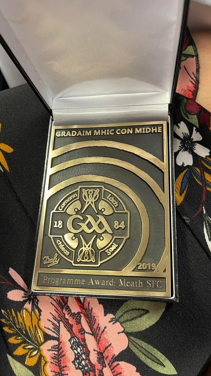 #TDLY

I accepted the GAA National Media Award for the 2019 Best Programme for Meath GAA. 

Good memories and thank you to all who assisted with the project. 

#GAABelong