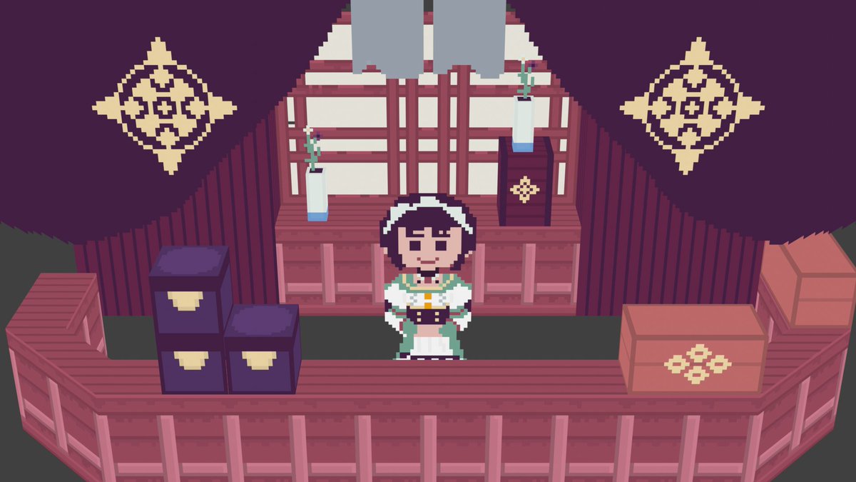 ini_rizas's tweet image. wip katheryne from genshin part 2 #pixelart #blender #sprytile
