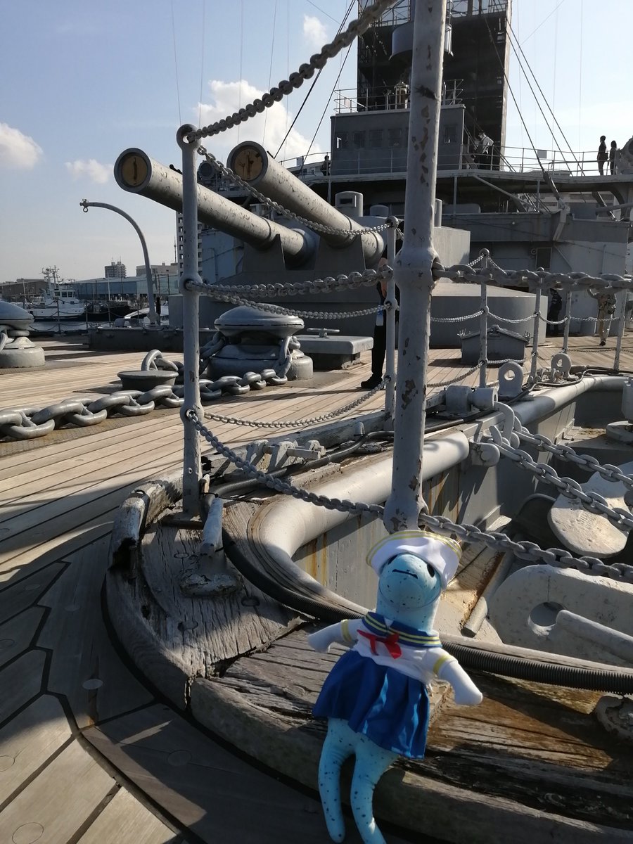 takachiho_vrc's tweet image. あきょ旅 戦艦三笠編🚢  副砲も大きい😳・艦橋高いねぇ🎵・大迫力の主砲！💥・長官室は豪華✨
#あきょぬい
#あきょさつ
