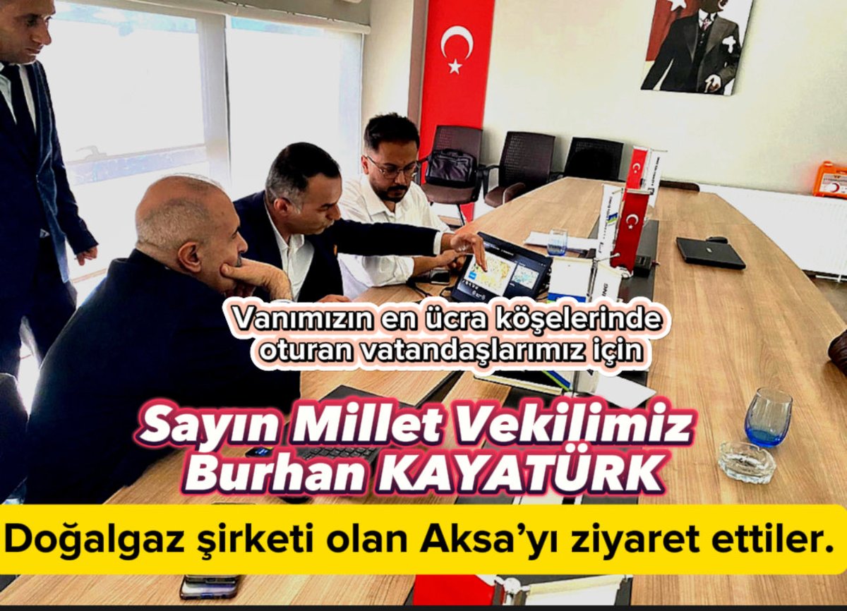 SamsaIsmet's tweet photo. Vekilimiz Sayın Burhan KAYATÜRK Van ve ilçelerinde doğal gaz dağıtımı yapan AKSA Şirketini ziyaret ederek  yatırım ve çalışmalar hakkında istişarelerde bulundudular @Burhan_Kayaturk @_cevdetyilmaz @RTErdogan @AKPartiTBMMGrup ⁦@BurakAltuk⁩ https://t.co/ajFMIWSewF