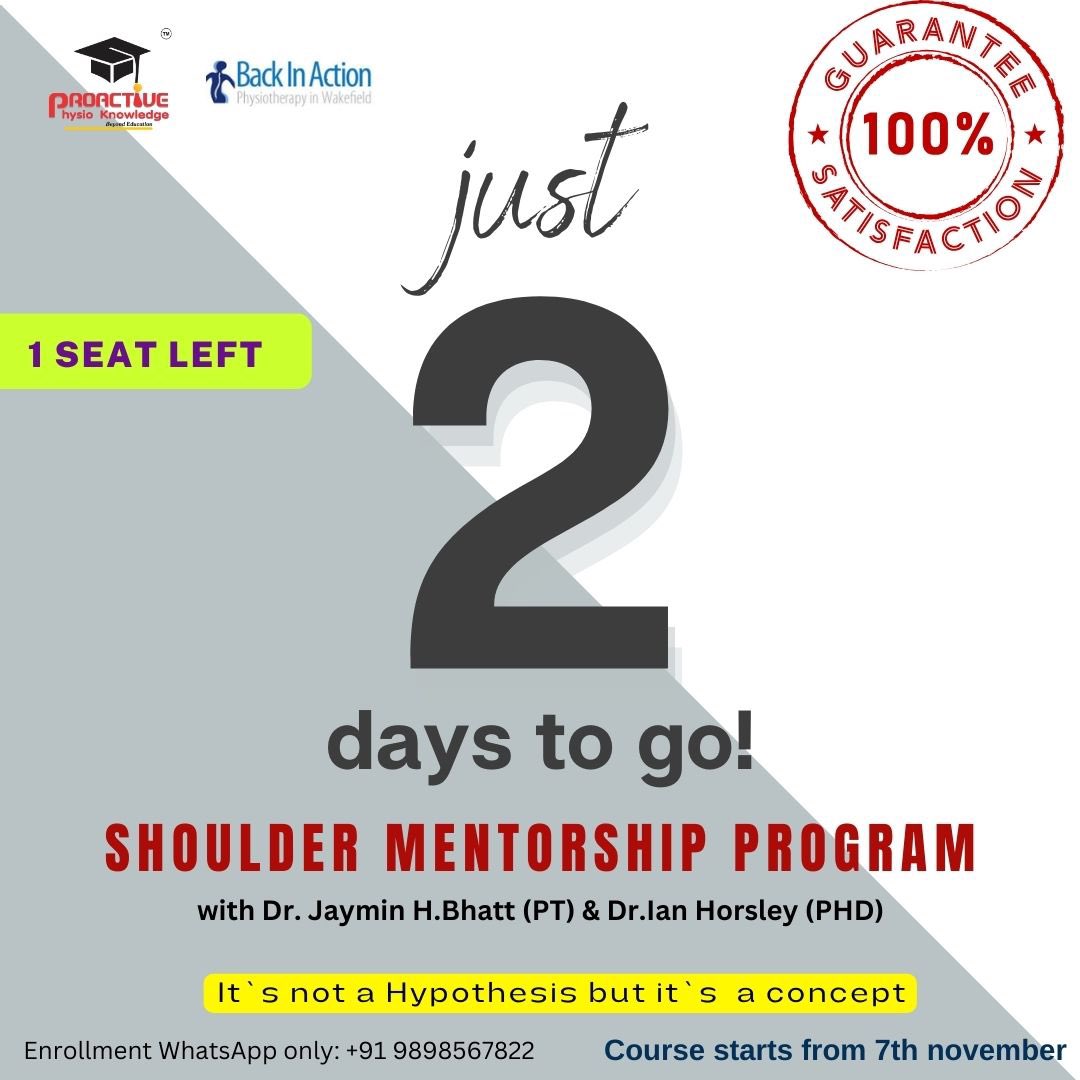 Proactivephysi2's tweet image. The mentorship program begins on 
Tuesday, November 7th so enroll now to secure your spot. Join us as we delve into the intricacies of the shoulder joint. Rest assured, we offer a 100% satisfaction guarantee.

Follow the link to know more. 
Learn with

proactivephysioknowledge.com/shoulder-mento…