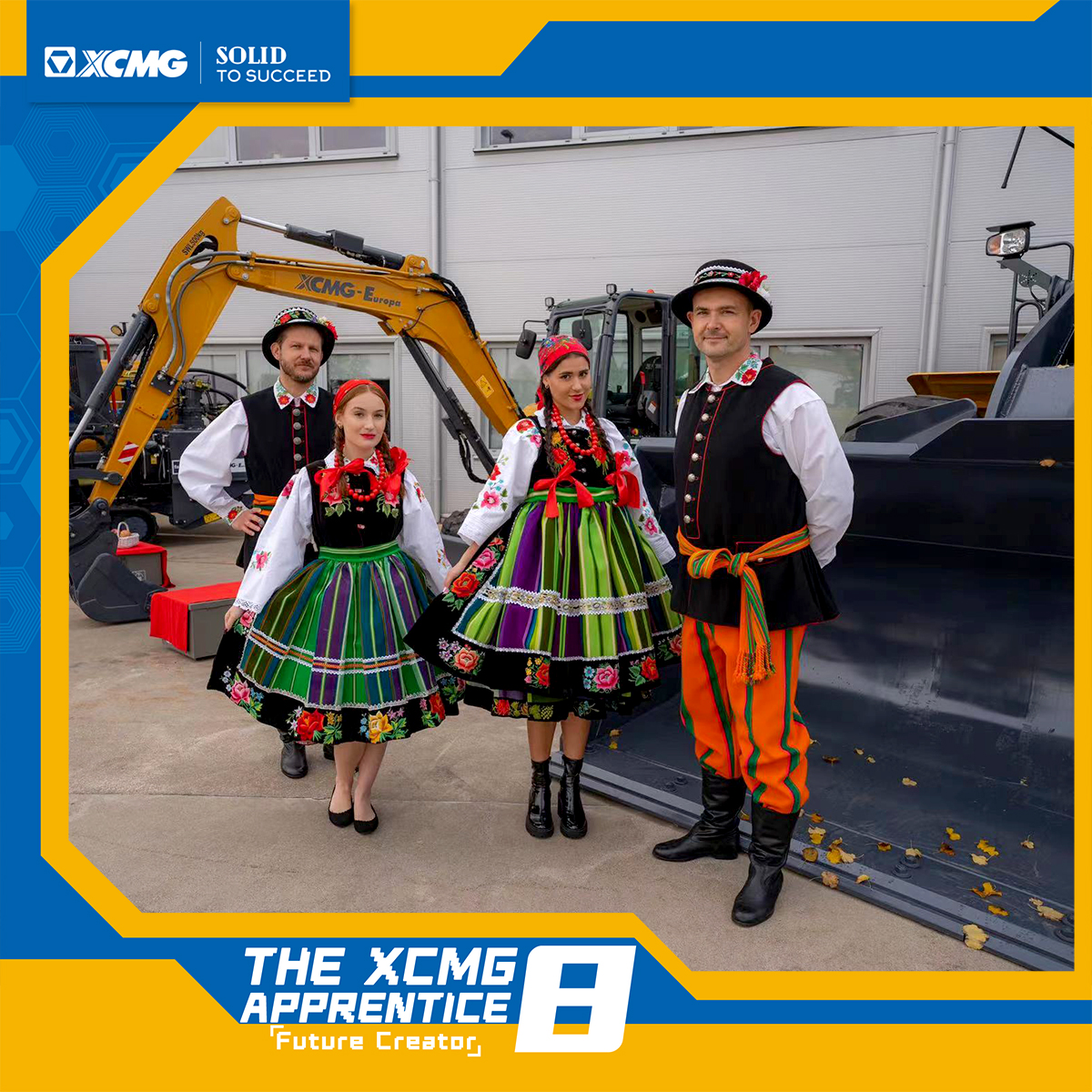 XCMGGroup's tweet photo. Poland's traditional attire blends seamlessly with XCMG's colossal machines.
At XCMG Europa Machinery Group, Team Poland embarks on a journey to integrate construction engineering into a better life.
#XCMGapprenticeS8 #XCMGGlobal #SolidtoSucceed #Poland https://t.co/E32OQuui1i