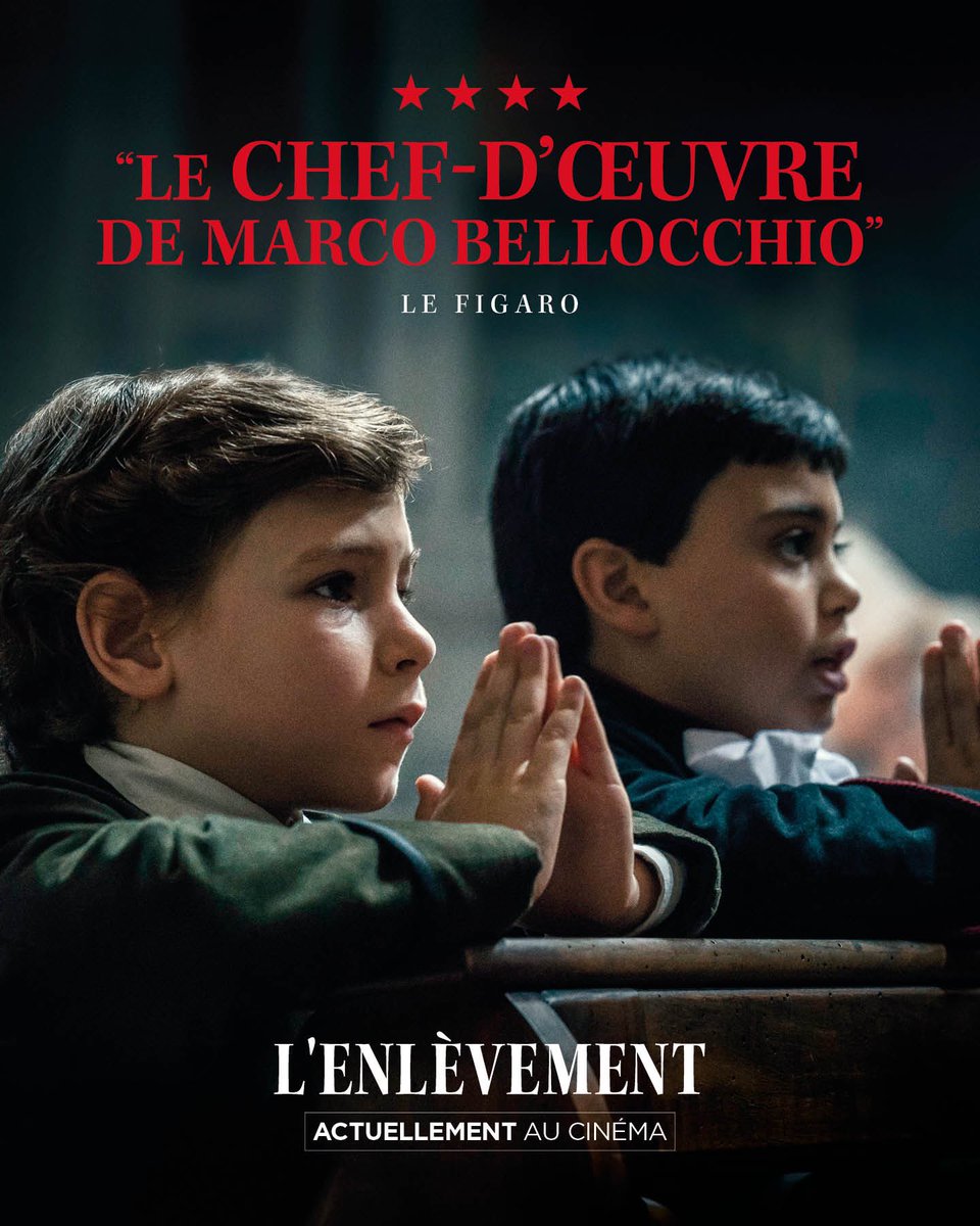 Découvrez "le chef-d'oeuvre de Marco Bellocchio" #LeFigaro. 
Actuellement au cinéma.

Trouvez une séance proche de chez vous : lenlevement.lefilm.co