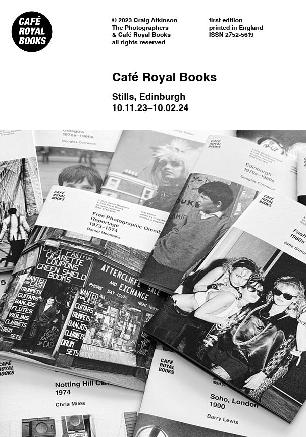 This week, Café Royal Books turns 18! 

Café Royal Books at Stills, Edinburgh
10th November 2023 – 10th February 2024
Preview, Thursday November 9th, 6–8pm
stills.org/exhibitions/ca…