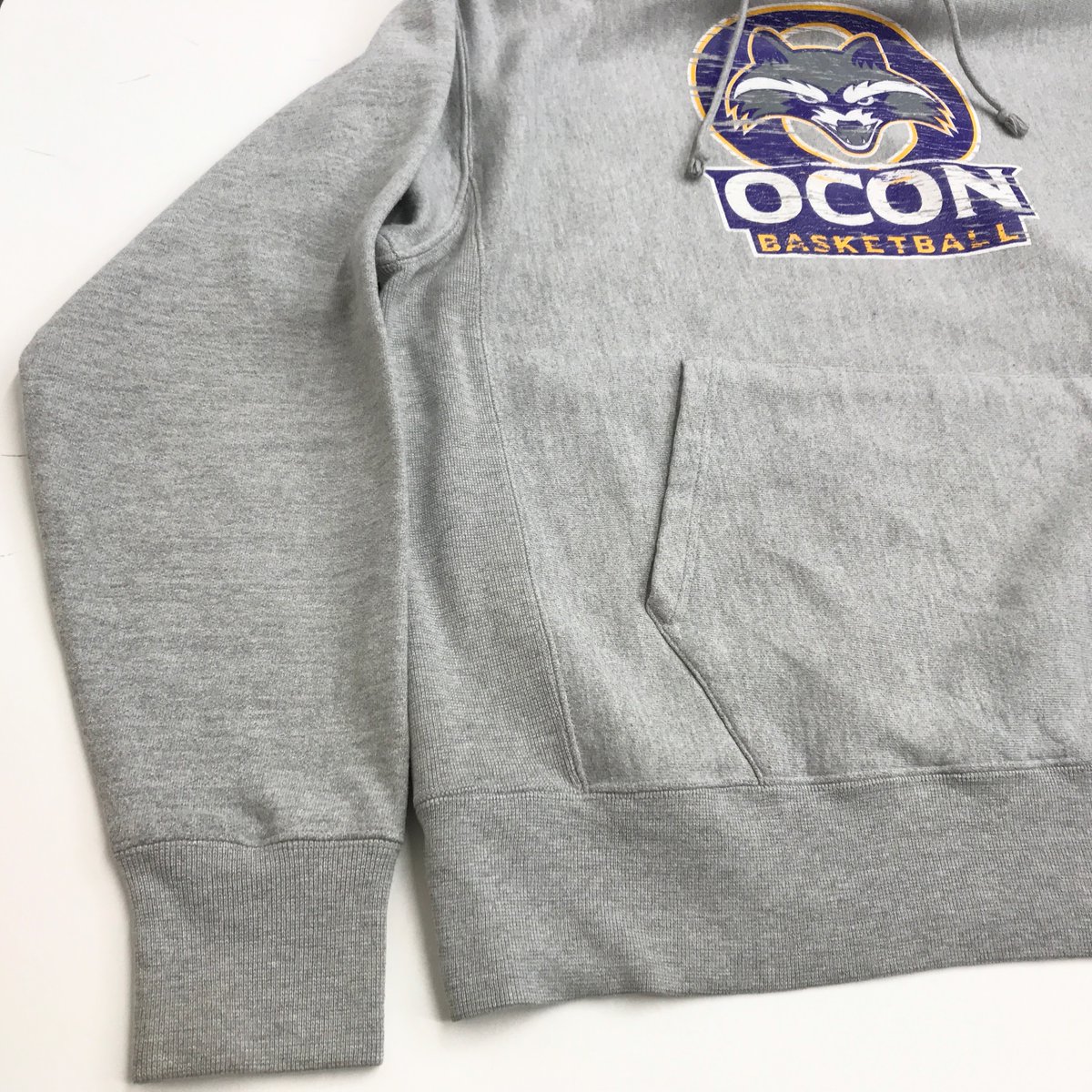 CHAMPION リバースウィーブ スウェット パーカー 復刻タグ OCON BASKETBALL プリント ウィスコンシン ...