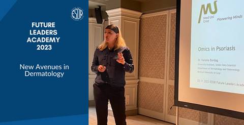 🔬 <a href="/BordagNatalie/">Natalie Bordag</a> and Theresa Benezeder  from our research group had an amazing experience at the : Future Leaders Academy in Madrid  🌞✨. We thank <a href="/ESDRorg/">ESDR</a> for hosting this exceptional event (1/2).#Dermatologyresearch #omics #skinscience