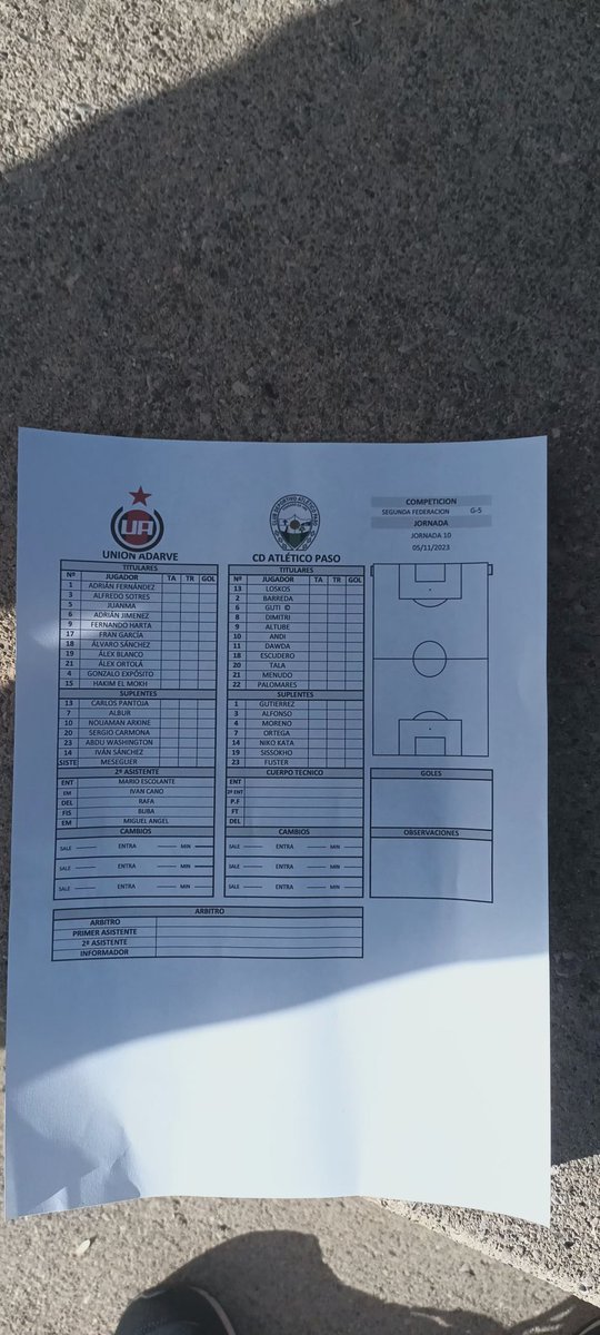 JorgeBurilloo's tweet image. Ya tenemos los XI iniciales!
@UnionAdarve - @AtleticoPaso 
🎙 @Balon_Tierra
#2RFEF #UnionAdarve