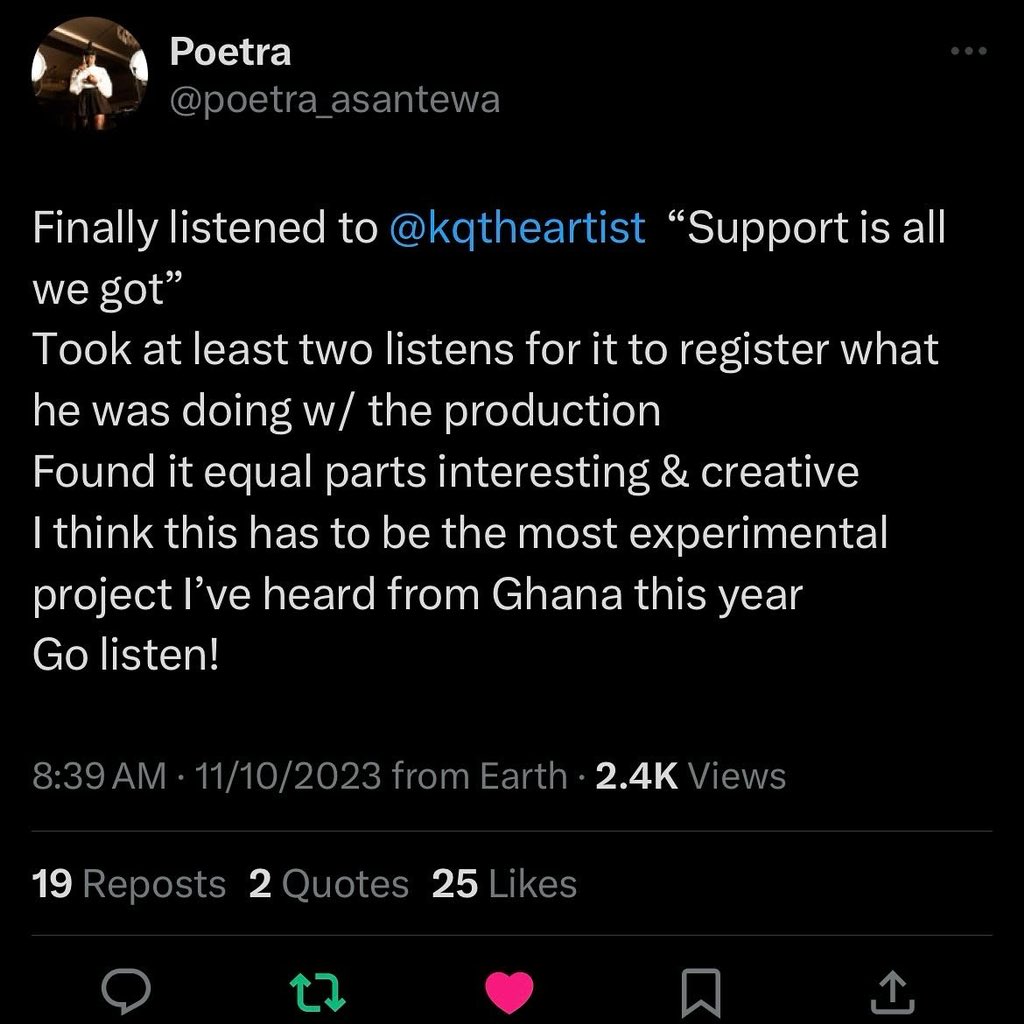 kqtheartist's tweet photo. Humbled 🥹
#SIAWG still out
🫶🏼 @poetra_asantewa @kittypalacegh https://t.co/e6N4zWOpmd