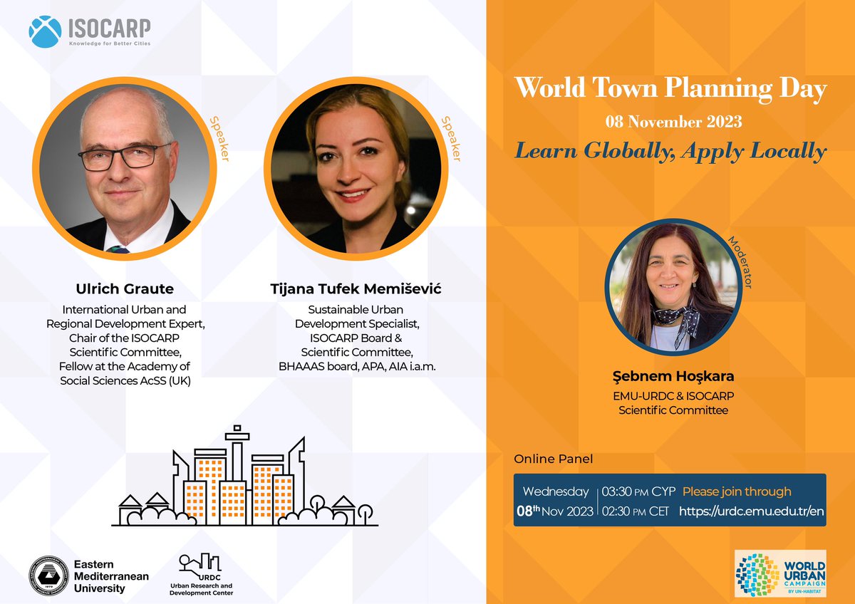 SebnemHoskara's tweet photo. On World Town Planning Day 2023 join us through: 
https://t.co/trLOtKs6Ui https://t.co/thTZdCySTQ