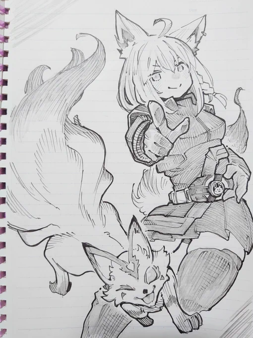 かわいい女の子を描きました。
#絵フブキ 