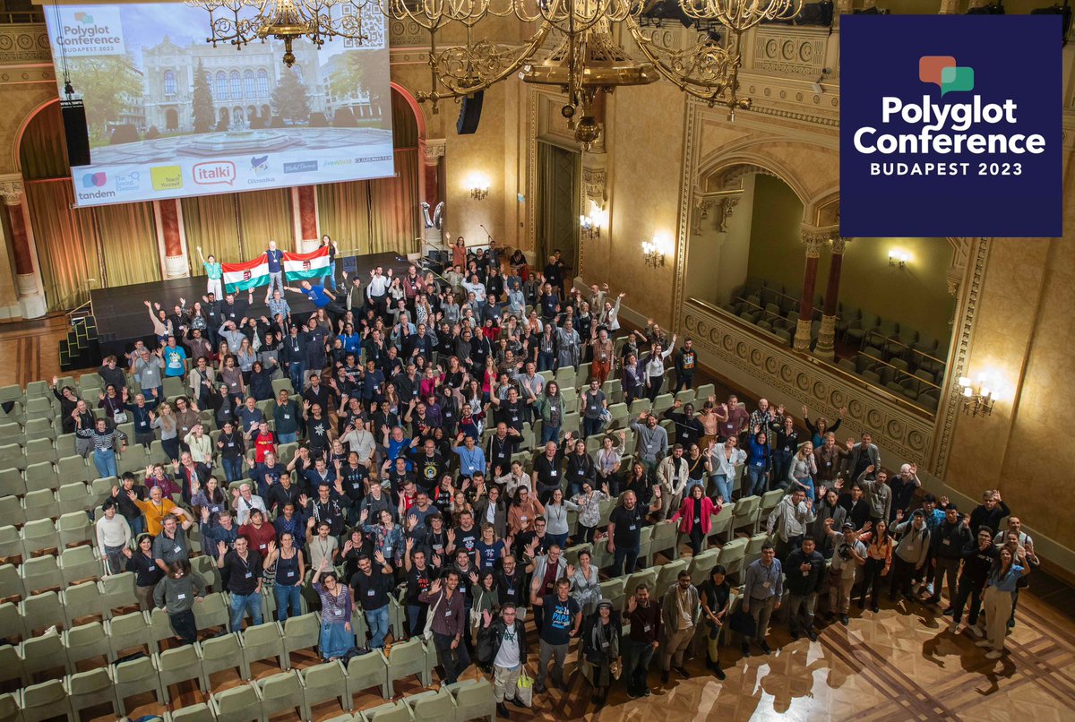polyglot_confer's tweet photo. Thank you to everyone who joined us in Budapest last week! Next stop Penang on 16-17 December at #TheLanguageEvent (@PolyglotMeetup) and then onto Prague with our @PolyglotGat friends in May 2024! https://t.co/7mBpFKtVHf