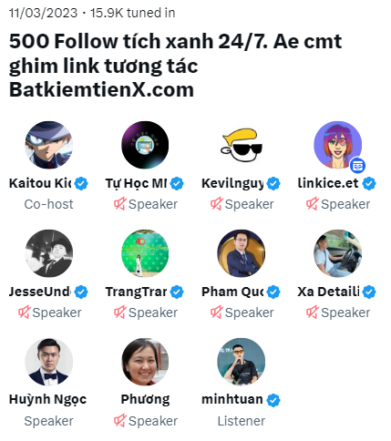 📌Người 👨‍🔧 vs Bot 🤖

1⃣ Hành động của "Người Thật"

+ Like cmt có tâm, trao đổi qua lại (sau đó mới fl)

+ Tham gia Space, đặt câu hỏi, speaker chia sẻ, kéo fl tự nhiên, học hỏi thêm kinh nghiệm.

+ Viết bài chất lượng, rep cmt khi được cmt.

+ Sử dụng