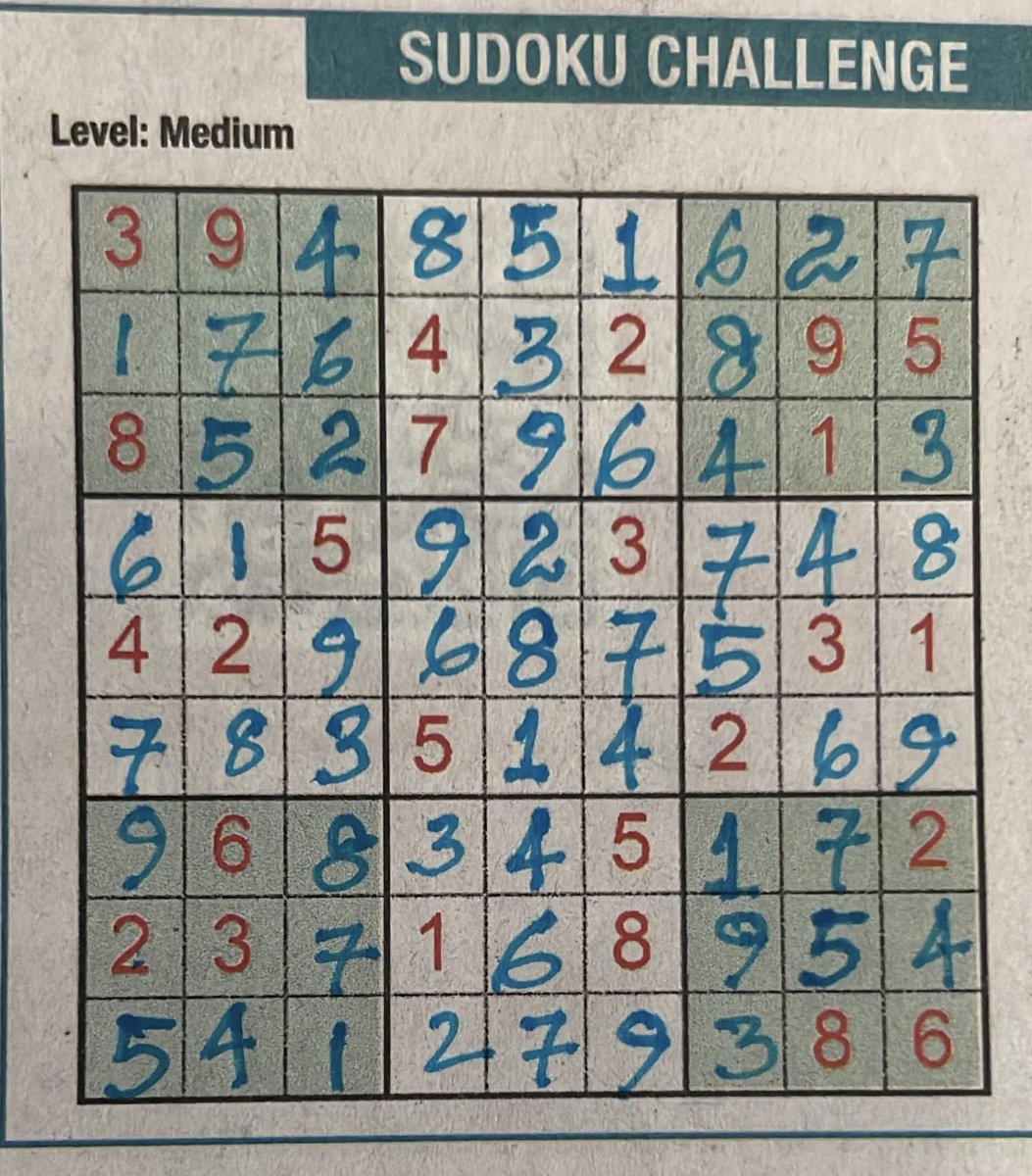 sanjivajha's tweet image. Good mental jog for a Sunday afternoon! 
Try it out :)-
#SudokuChallenge