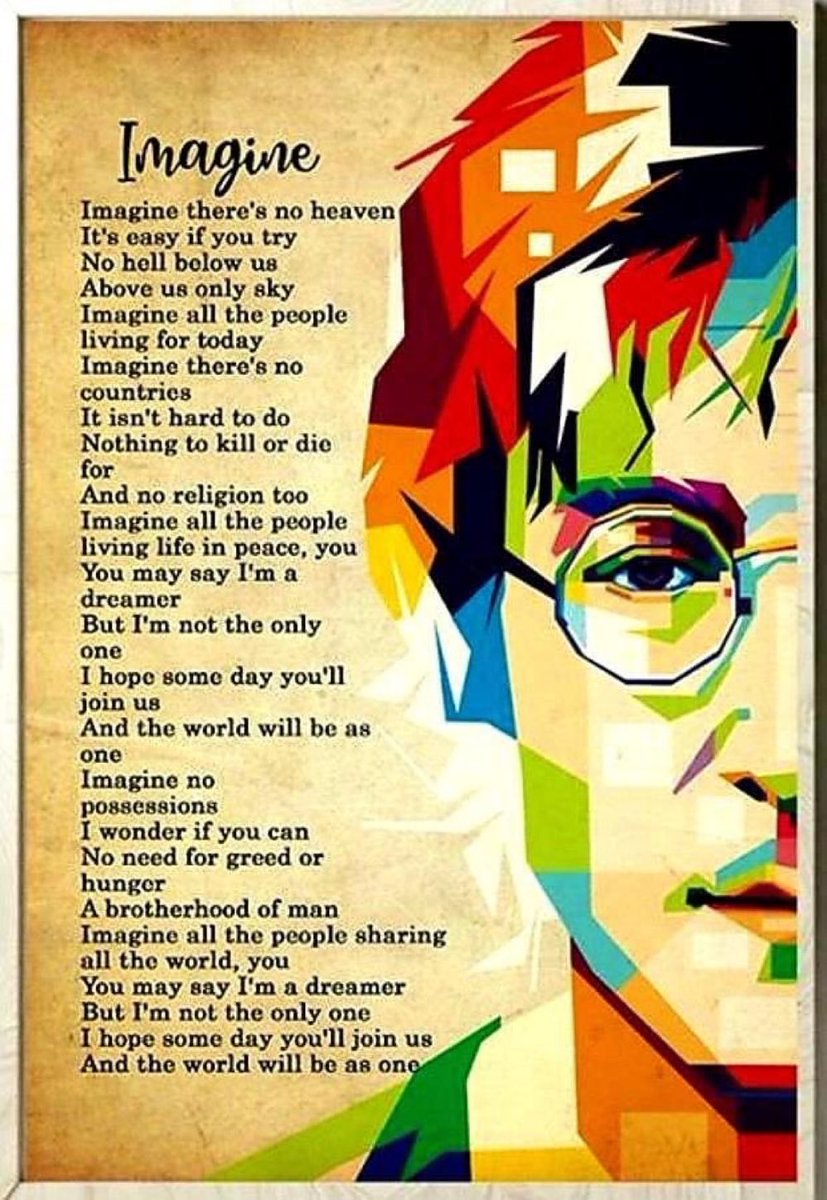 pelepele1's tweet photo. #Imagine #NoCountries Nothing to kill or die for #NoReligion #NoPosessions A #BrotherhoodOfMan #JohnLennon Plea for #InternationalSocialism #WorldGovernment #SocialistSunday https://t.co/8WGF7CAwSJ