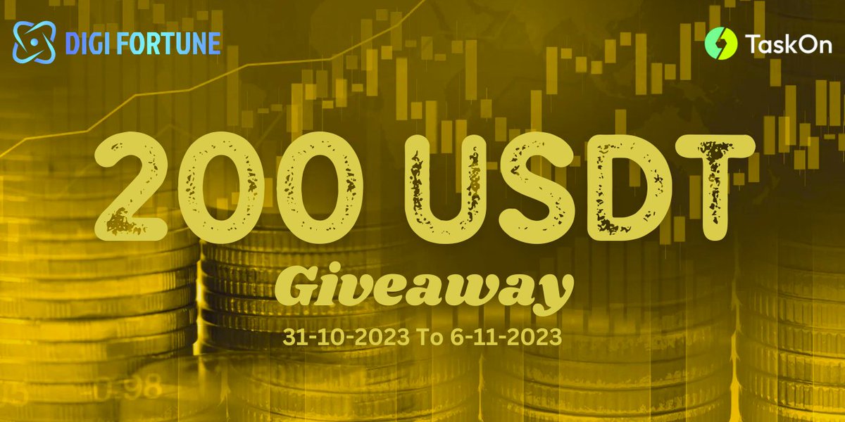📌<a href="/digifortun/">Digifortune</a> #Airdrop 

•Rastgele kişi başı:
🎁10 kişi $20 USDT kazanacak

📍Katılım👉taskon.xyz/campaign/detai…

📅Son gün: 6 Kasım

#Dropiers #Giveaway #borsa #Cekilis #dolar #Bitcoin #DolarTL #usdtry #binance