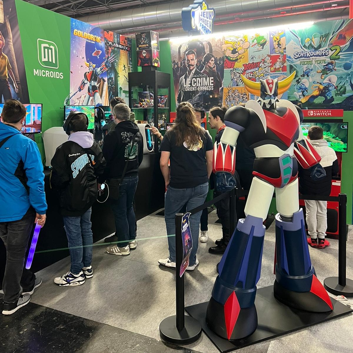 Microids_off's tweet photo. Dernier jour à la @ParisGamesWeek ! 🎮

RDV au Corner @JeuxMadeinFr Hall 1 pour découvrir nos jeux du mois de novembre ! #PG #PGWRestart

🗞️ Tintin Reporter
🤖 Goldorak
🔫 Flashback 2
💙 Les Schtroumpfs 2
🚂 Le Crime de l'Orient-Express
👋 Astérix &amp; Obélix Baffez Les Tous 2 https://t.co/T4Hmtmv5Wh